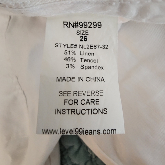 Level 99 Violette High Rise White Linen Wide Leg Pants Size 26 - Worn Once - Picture 10 of 10